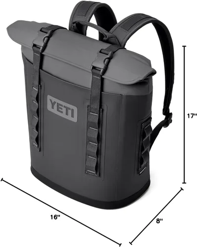 Vista 8 de YETI Hopper M Series Mochila enfriadoras de lados suaves con acceso MagShield Carbón