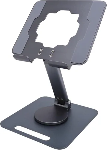 Vista 9 de Tyenaza Aluminum Alloy Tablet Stand Rotating Foldable Adjustable Desktop Phone Tablet Holder Hollow Out Heat Dissipation for Live Streaming Drawing