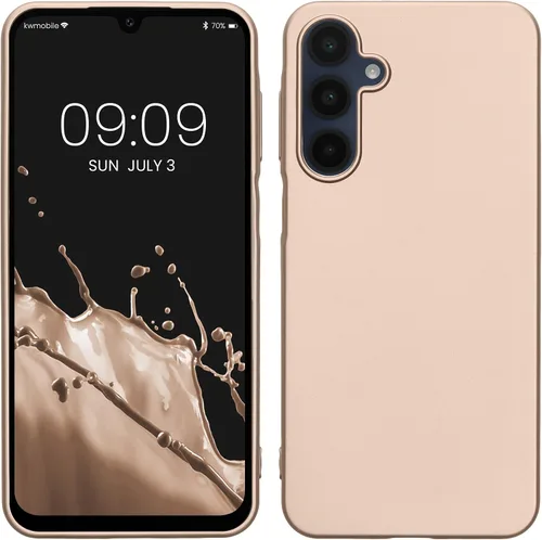Vista 268 de kwmobile Funda compatible con Samsung Galaxy A12 - Funda protectora de silicona TPU suave y delgada - Azul Báltico