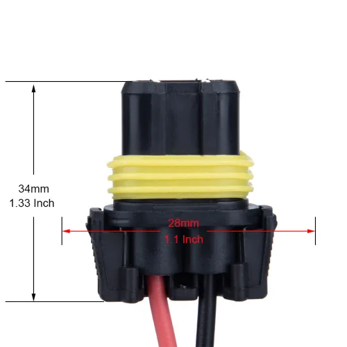 Vista 3 de Paquete de 4 adaptadores 9005 9006 HB3 HB4 hembra de arnés de cableado para faros antiniebla