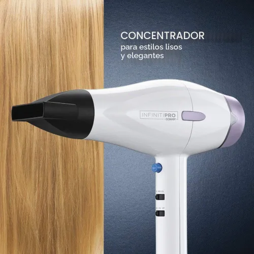 Vista 8 de INFINITIPRO BY Conair - Secador de pelo de cerámica avanzado de 1875 vatios con tecnología de detección de calor