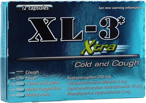 Vista 6 de XL-3 Xtra Cold and Cough Medicine, Medicamento antigripal de gran ayuda en el alivio de la Tos, Fiebre, Congestión Nasal, Dolor, Escurrimiento