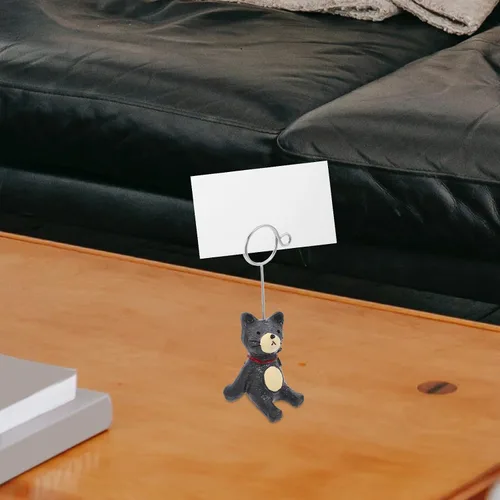 Vista 3 de NUOBESTY Soporte para notas de gato, adorno de escritorio, clip para fotos, soporte para notas, mesa, soporte para tarjetas, para oficina, hogar