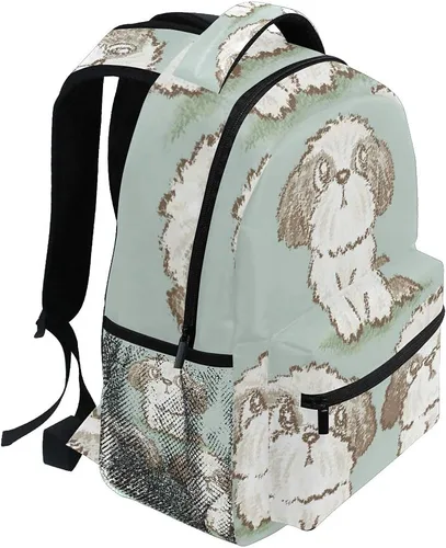 Vista 2 de Shih Tzu - Mochila para perros y adolescentes y adultos, mochila para oficina, equipaje elegante, ligera, para la escuela, universidad, bolsas