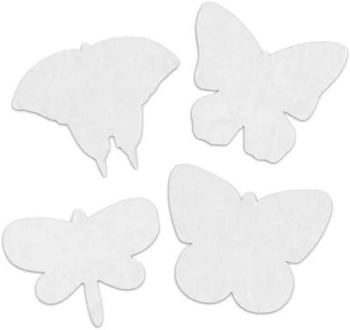 Vista 4 de Roylco Inc. R-2445 Mariposas difusoras de color blanco, 7 pulgadas x 11 pulgadas, cuenta de 48