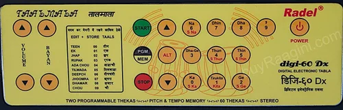 Vista 2 de Electronic Tabla - RADEL Digi 60 Kit de tambor electrónico de mesa, muestreador de tabla digital, máquina de sonido DJ tabla, cable de alimentación