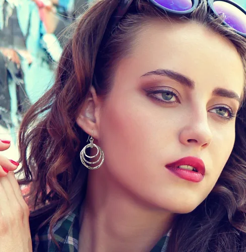 Vista 20 de Pendientes bohemios antiguos de 3 círculos Colección SPUNKYsoul