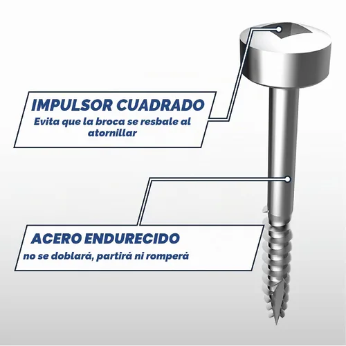 Vista 5 de Kreg Tornillos de bolsillo de zinc, tornillos de agujero de bolsillo, 100