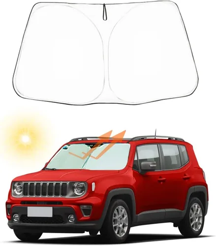 Vista 14 de Parasol para parabrisas de automóvil, ajuste personalizado para Jeep Compass 2007-2016, plegable, para ventana delantera, accesorios interiores