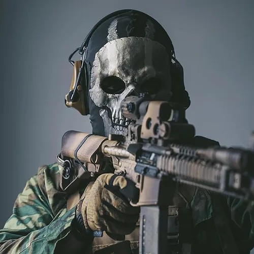 Vista 5 de Pasamontañas fantasma, máscara de esquí de esqueleto, disfraz de Halloween para cosplay, Ghost Cod MW2, máscaras de calavera a prueba de viento