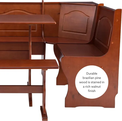 Vista 23 de Linon Rincón de cocina Chelsea Walnut Nuez