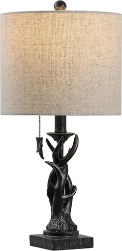 Vista 9 de Jonathan Y JYL1031A Gaston 20.5" Lámpara de Mesa Mini LED de Resina, Granja, Tradicional, Cabaña, Rústico, Oficina, Sala de Estar, Sala Familiar