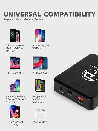 Vista 5 de PTAHDUS Batería de 7.4 V con cargador de batería recargable de 5000 mAh para chaquetas con calefacción, sudaderas con capucha y chalecos