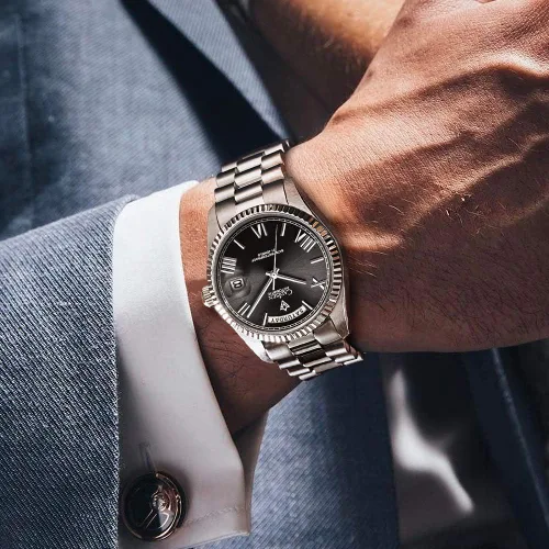 Vista 5 de CADISEN Reloj mecánico automático para hombre, reloj de pulsera MIYOTA 8285 impermeable para hombre