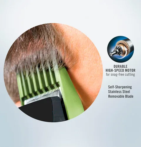 Vista 3 de Conair MAN - Juego de cortadoras de pelo y recortadoras de cabello para hombre, incluye peine de peluquero y tijeras, cepillo de limpieza, aceite