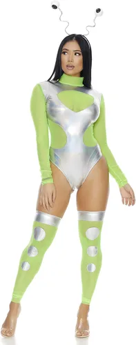 Vista 4 de Forplay 3 piezas para mujer. Disfraz de extraterrestre sexy