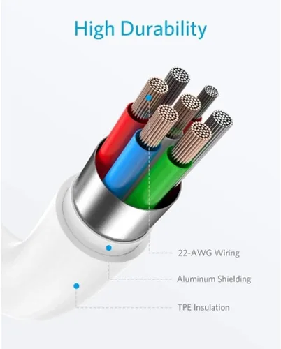 Vista 7 de Cable USB-C tipo C de 3 pies, cable de carga rápida, cable de alimentación compatible con Samsung Galaxy S21 S22 S23 Ultra Plus Z Fold Z Flip