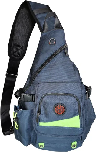 Vista 7 de Bolso bandolera grande Mochila Pack 13" 14" Laptop Bag Satchel Festival Travel Negro