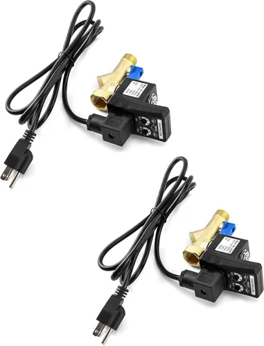 Vista 7 de QWORK Válvula de drenaje electrónica, 2 paquetes de CA 110V 1/2 "drenaje automático automático del tanque para el aire comprimido