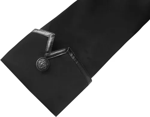Vista 8 de Chaqueta medieval steampunk para mujer, disfraz victoriano de vampiro pirata