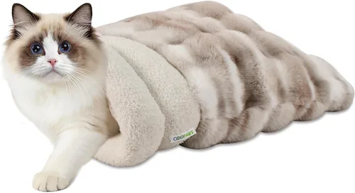 Vista 16 de Cama para gatos 4 en 1 con autocalentamiento para dormir, cueva