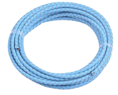 Vista 32 de 2 yardas 8.0mm Cordón redondo de cuero trenzado auténtico marrón antiguo para corbata de bolo