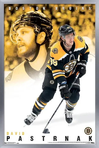 Vista 8 de Trends International NHL Boston Bruins - Póster de pared de David Pastrnák 19, 22.375 x 34 pulgadas, versión premium sin marco