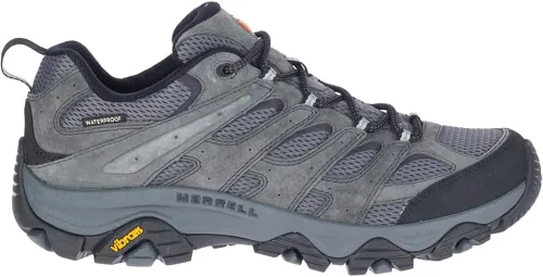 Vista 4 de Merrell Zapato de senderismo impermeable Moab 3 para hombre, Granite, 13 ancho
