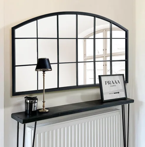 Vista 13 de WAMIRRO Espejo alto para ventana, espejo de pared arqueado de granja, espejos de longitud completa para chimenea, entrada, pasillo, sala de estar