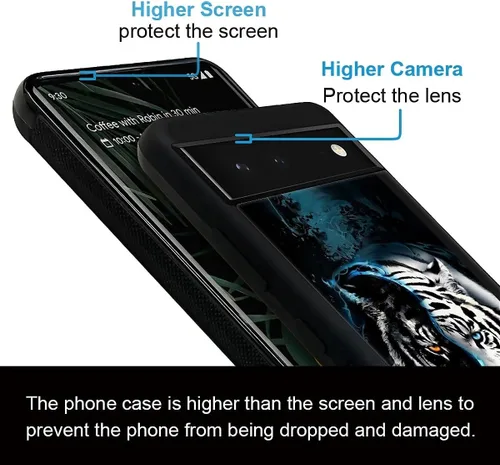 Vista 1854 de Compatible con Google Pixel 4A 5G Mobile Case Creative Acrylic Panel trasero Silicona Protección Grip especialmente diseñado para Google Pixel 4A 5G