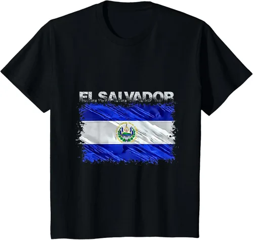 Vista 39 de Camiseta El Salvador, Negro