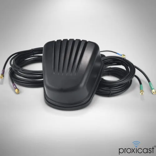 Vista 2 de Proxicast Antena combinada 5 en 1 de bajo perfil 2x2 MIMO 4G/5G + Wi-Fi + GPS de montaje en tornillo compatible con Cradlepoint, Digi, Peplink