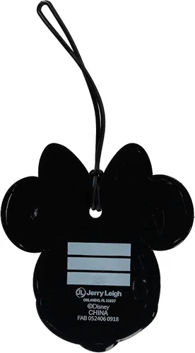 Vista 2 de Disney Minnie Mouse Face etiqueta de identificación de equipaje de viaje, Negro), JL-M6862A-BLK
