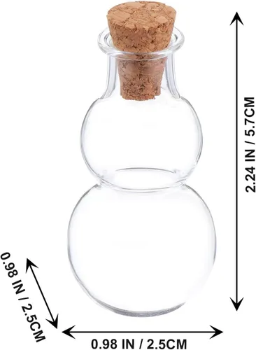 Vista 2 de Didiseaon Botella de deseos Terrarios Frasco de vidrio Miniture Decoración Miniatura Botellas de vidrio Botellas de mensaje de vidrio Pequeña