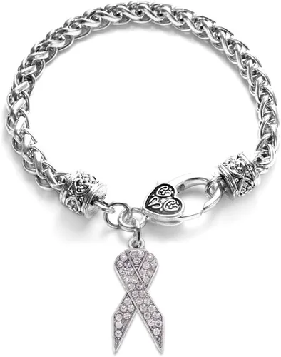 Vista 37 de Inspired Silver - Pulsera de plata con dije personalizado y circonitas cúbicas.