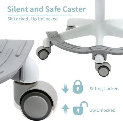 Vista 5 de HOMEFUN Silla de escritorio para niños, sillas de computadora con reposabrazos y reposapiés para niños y niñas, bonita malla ergonómica con altura