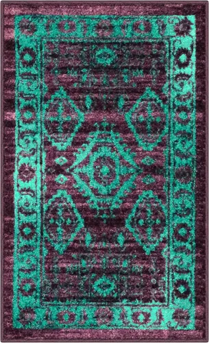 Vista 18 de Alfombrilla Maples Rugs, modelo Georgina Accent, Tela, Azul Marino/Verde
