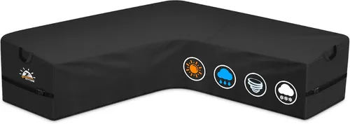 Vista 10 de Zettum Funda seccional en forma de L para exteriores, funda de sofá modular 600D para patio, fundas impermeables para muebles de patio para sofá