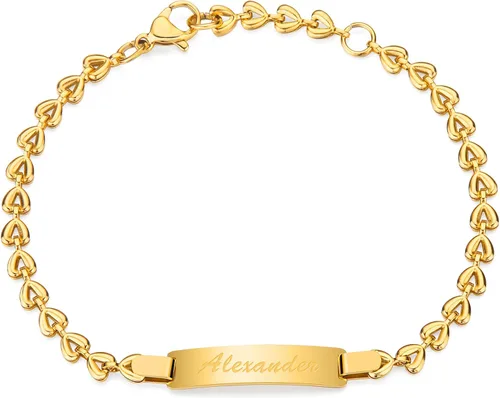 Vista 9 de Tina&Co Pulsera Personalizada con Nombre de Bebé Personalizada Chapada en Oro de 18K para Recién Nacidos a Niños Niña Niño Cumpleaños Regalo de Baby