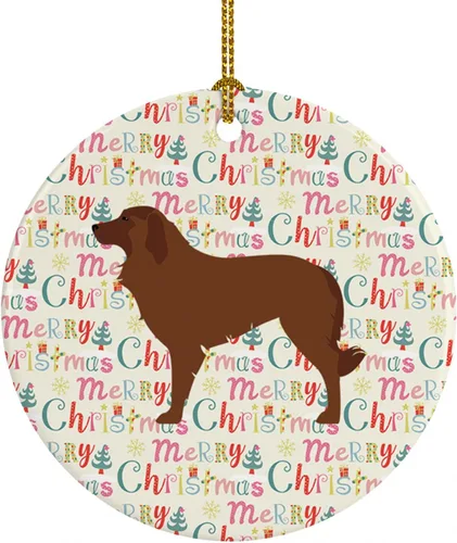 Vista 65 de Caroline's Treasures Affenpinscher - Adorno de cerámica con texto en inglés "Merry Christmas", multicolor para colgar en el árbol de Navidad