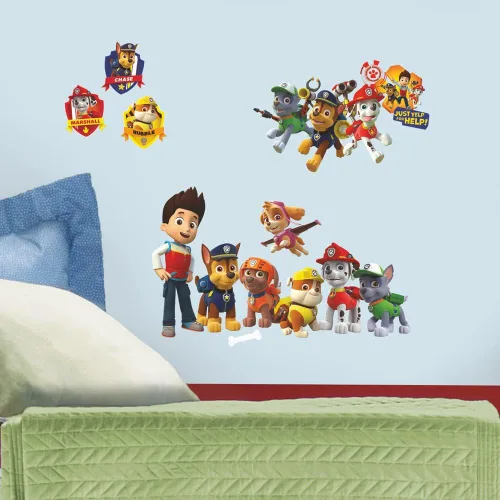 Vista 2 de RoomMates RMK2640SCS Paw Patrol - Calcomanías de pared para despegar y pegar (10 x 18 pulgadas)