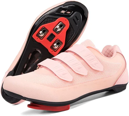 Vista 2 de Zapatos de ciclismo para hombres y mujeres compatibles con Peloton SPD SLLook Pedales de carreteramontaña zapatos de ciclismo con clip zapatos
