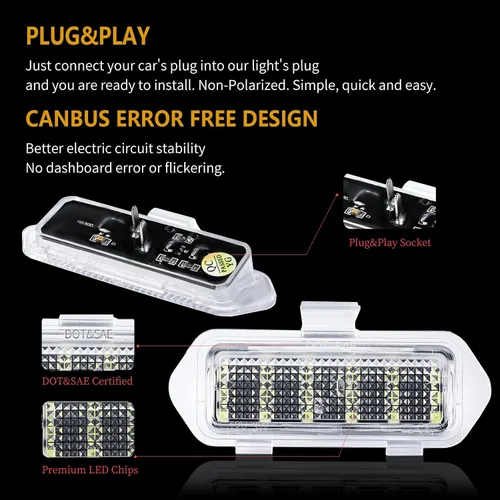 Vista 3 de Luces LED para espejos de charco para Chevy Silverado 1500 Classic Avalanche 1500 2500 GMC Sierra 1500 Classic Cadillac Escalade/Escalade ESV EXT