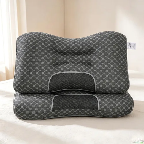 Vista 8 de Almohada cervical para el cuello para aliviar el dolor, soporte para el Morado