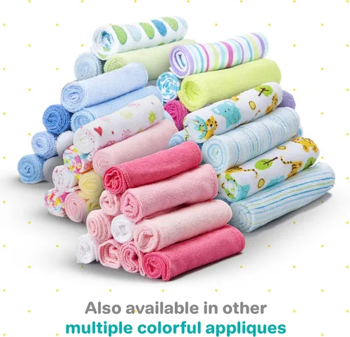 Vista 7 de Spasilk Juego de toallitas para niños y niñas recién nacidos, juego de toallas de rizo suave, paquete de 10, gris celestial