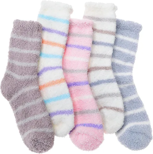 Vista 17 de EBMORE Calcetines mullidos para mujer, esponjosos, acogedores, cómodos, de felpa, cálidos, para invierno, para dormir, para el hogar, calcetines