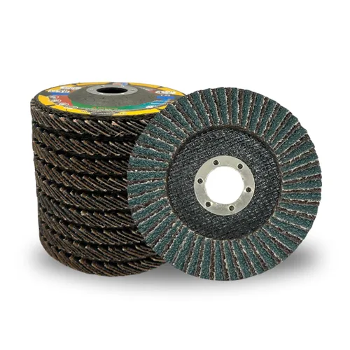 Vista 6 de WA Paquete de 10 - 4 1/2 "x 7/8" pulgadas 36# Grado industrial Heavy Duty Premium Zirconia/Alúmina Jumbo Flap Disco Lijado Rueda para amoladora