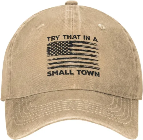 Vista 16 de Hat Try That in Small Towns Trucker Hat Men Funny Mesh Cap for Summer