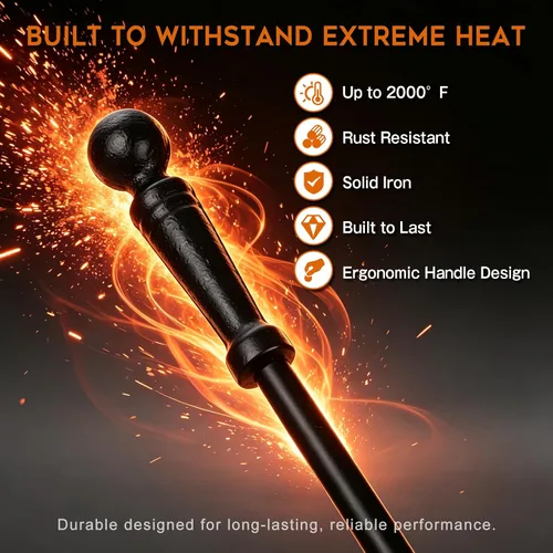 Vista 2 de FEED GARDEN Heavy Duty 40'' Fire Poker for Fire Pit & Fireplace, All-Metal