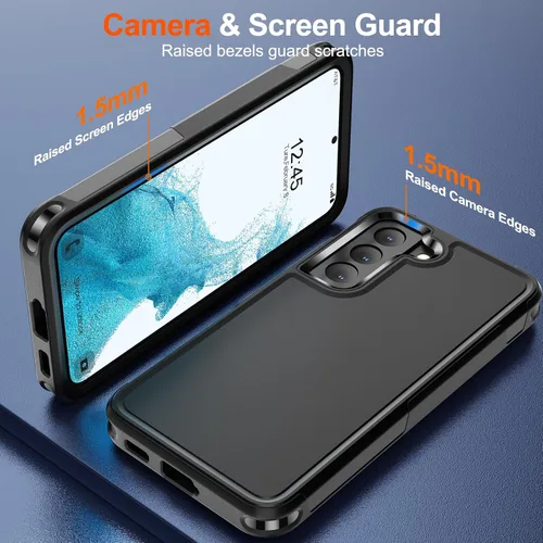 Vista 5 de zapica Funda diseñada para Samsung Galaxy S22, [protección militar contra caídas] [diseño de estructura de doble capa] Funda resistente a prueba